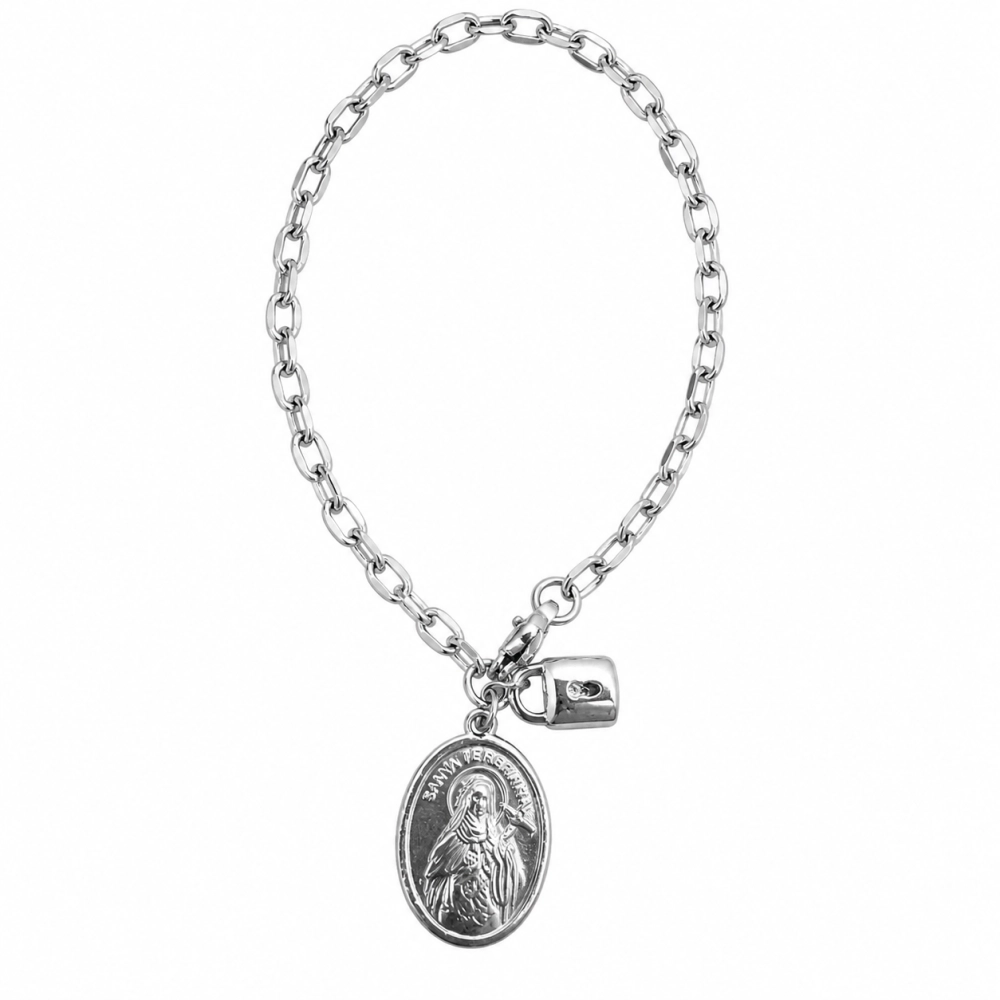 Pulseira Consagração Santa Teresinha - Inox Pulseira Consagração Santa Teresinha - Inox