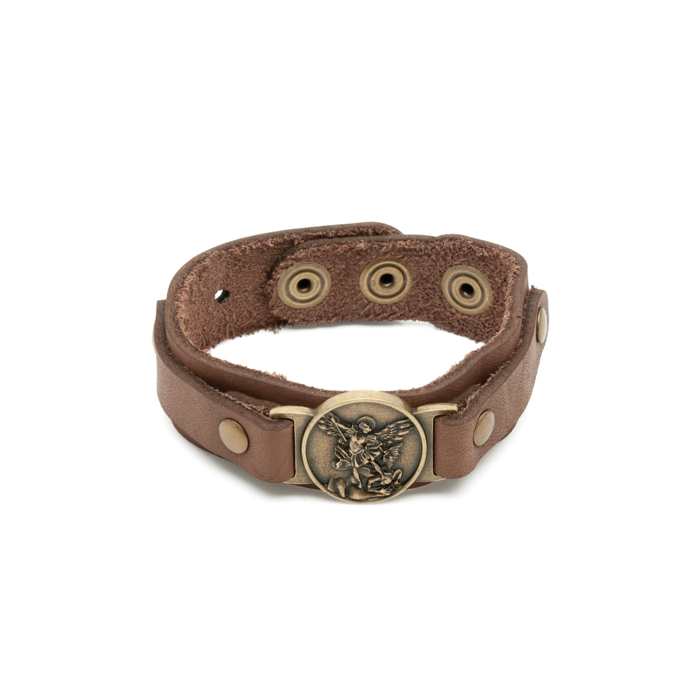 Pulseira Couro São Miguel Arcanjo Pulseira Couro São Miguel Arcanjo