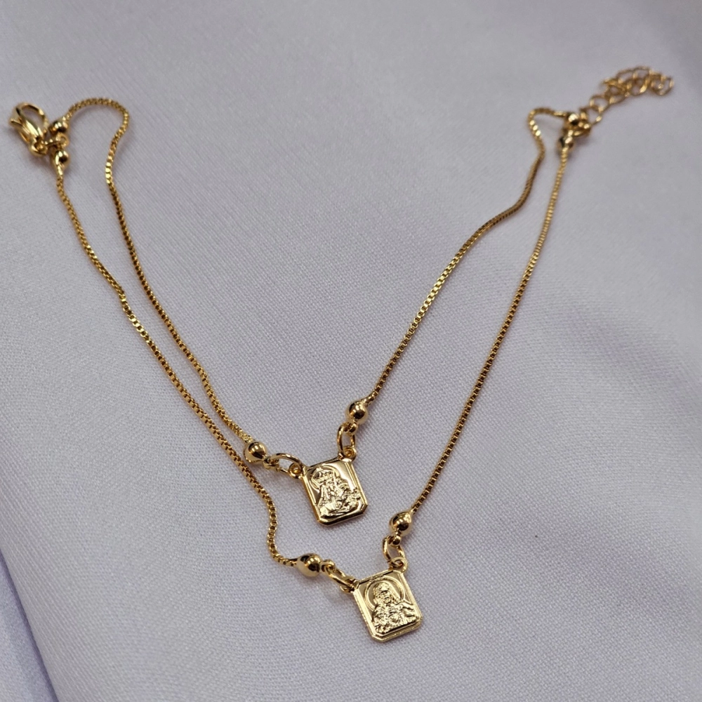 Pulseira Dupla Nossa Senhora do Carmo Pulseira Dupla Nossa Senhora do Carmo