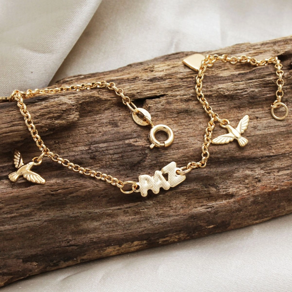 Pulseira Infantil Paz - Semijoia Pulseira Infantil Paz - Semijoia