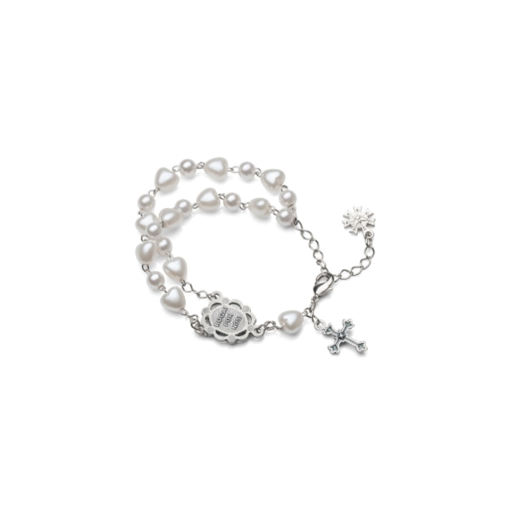 Pulseira Pérolas de Coração Nossa Senhora Aparecida Pulseira Pérolas de Coração Nossa Senhora Aparecida