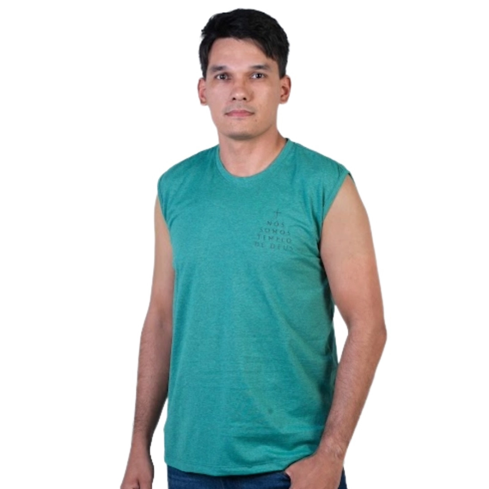 Regata Masculina Nós Somos Templo de Deus Regata Masculina Nós Somos Templo de Deus