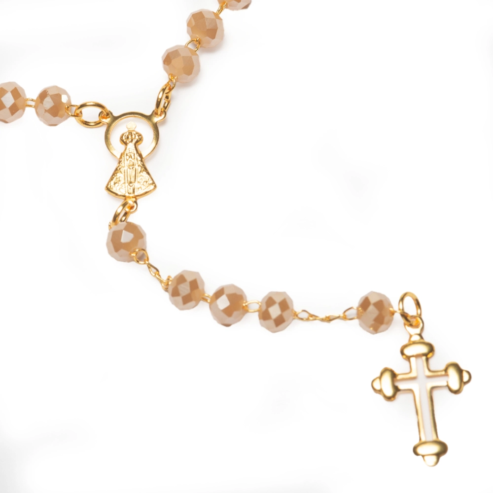 Terço de Pescoço Cristal Nossa Senhora Aparecida Terço de Pescoço Cristal Nossa Senhora Aparecida