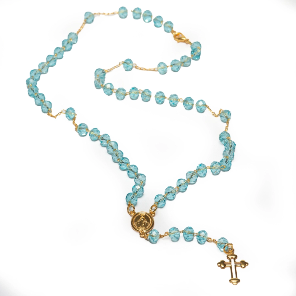 Terço de Pescoço Cristal Nossa Senhora das Graças Terço de Pescoço Cristal Nossa Senhora das Graças