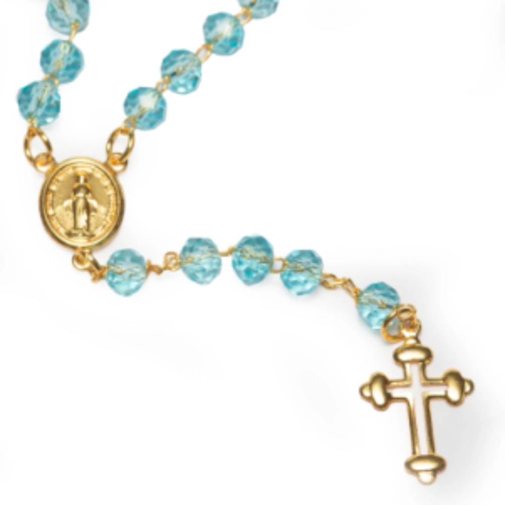 Terço de Pescoço Cristal Nossa Senhora das Graças Terço de Pescoço Cristal Nossa Senhora das Graças