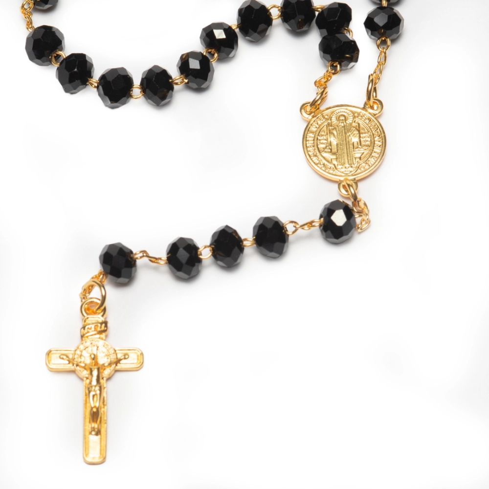 Terço de Pescoço Cristal São Bento Terço de Pescoço Cristal São Bento