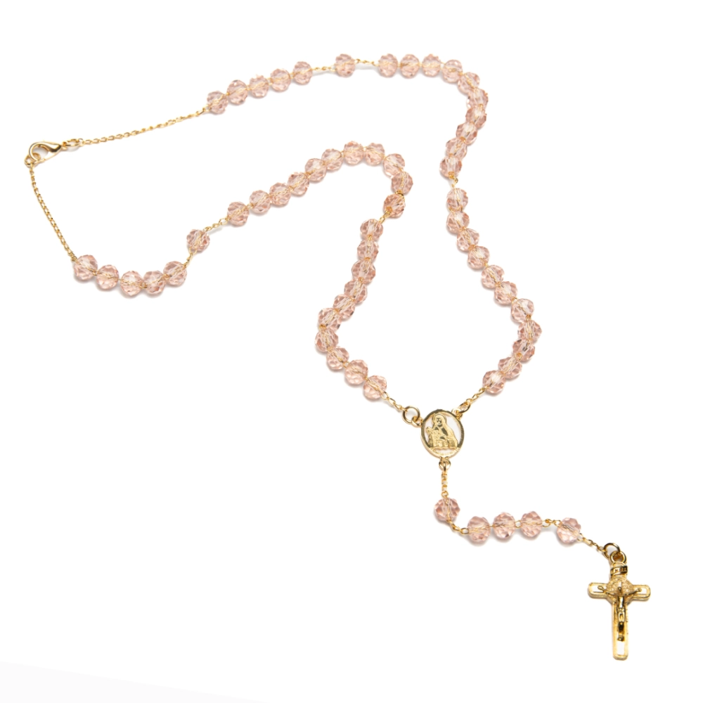 Terço de Pescoço Cristal Santa Teresinha Terço de Pescoço Cristal Santa Teresinha