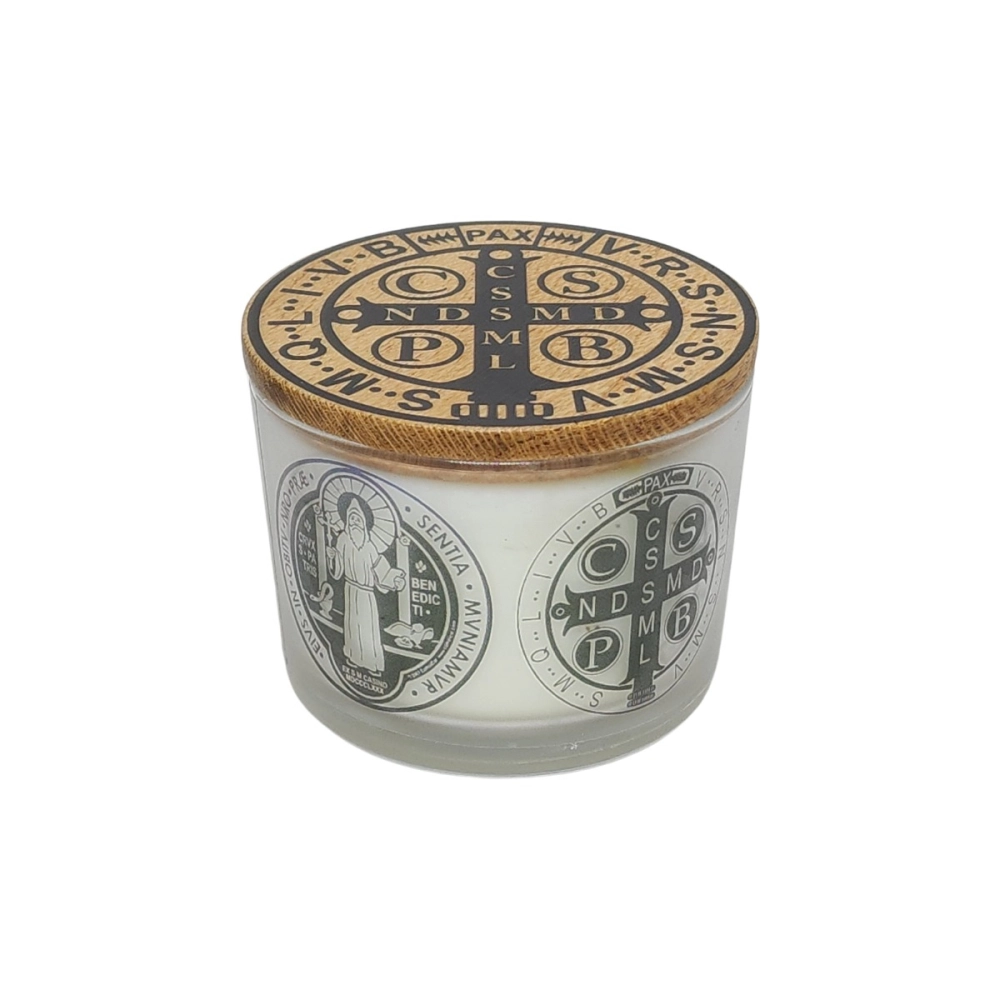 Vela São Bento Vidro Vela São Bento Vidro