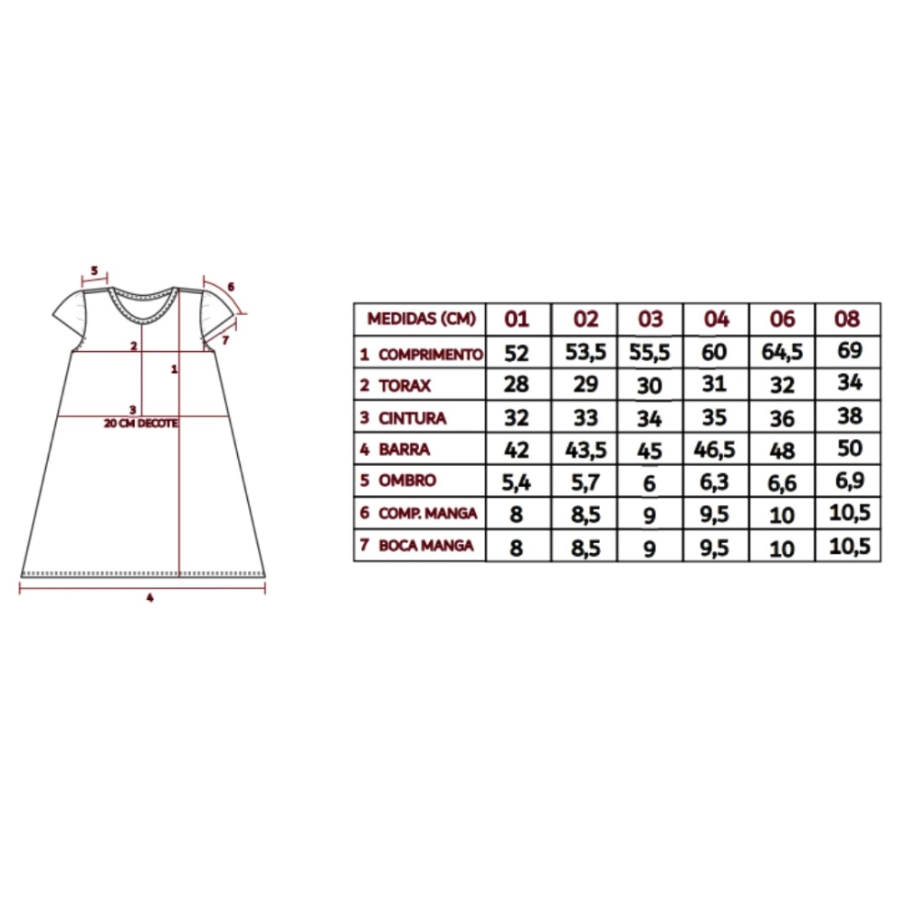 Vestido Infantil Santa Teresinha