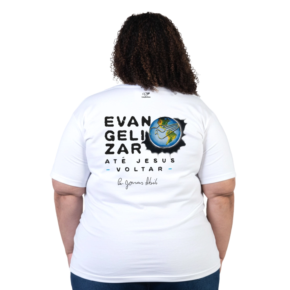 Baby Look Plus Size Evangelizar até Jesus Voltar | Loja Canção Nova