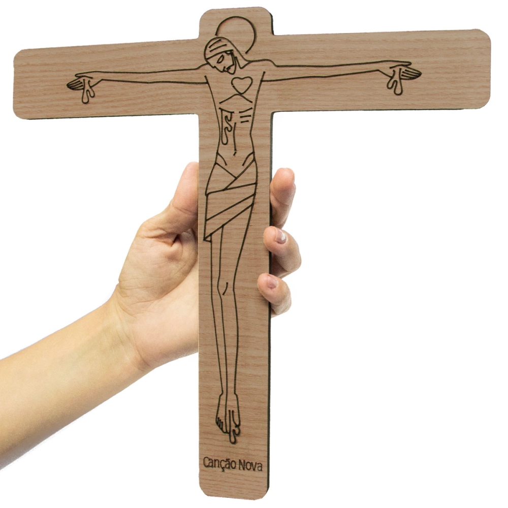 Crucifixo de Parede Vinde, ó Deus - 30cm | Loja Canção Nova