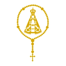 Adesivo Nossa Senhora Aparecida dourado Adesivo Nossa Senhora Aparecida dourado