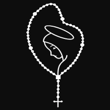 Adesivo Terço e Nossa Senhora Branco - 10 unidades Adesivo Terço e Nossa Senhora Branco - 10 unidades