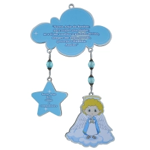 Adorno de Porta Anjo da Guarda - Azul