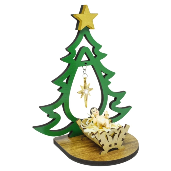 Árvore de Natal Estrela e Menino Jesus
