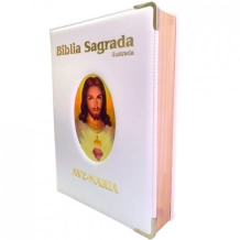 Bíblia Ilustrada Luxo Grande Branca Bíblia Ilustrada Luxo Grande Branca