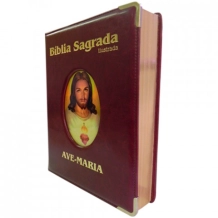 Bíblia Ilustrada Luxo Grande Marrom Bíblia Ilustrada Luxo Grande Marrom