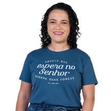 Baby Look Aquele que Espera no Senhor Renova suas Forças