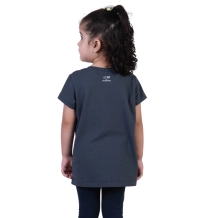 Baby Look Infantil Meu Escudo é a Fé - Chumbo Baby Look Infantil Meu Escudo é a Fé - Chumbo