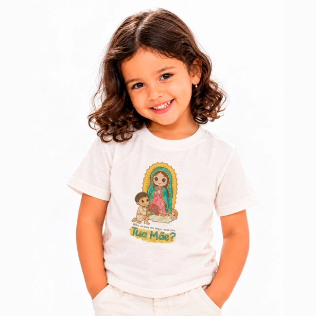 Baby Look Infantil Nossa Senhora de Guadalupe
