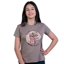 Baby Look Juvenil Medalha das Duas Cruzes - Cinza Pedra Baby Look Juvenil Medalha das Duas Cruzes - Cinza Pedra