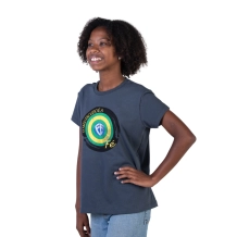 Baby Look Juvenil Meu Escudo é a Fé - Chumbo