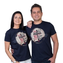 Baby Look Medalha das Duas Cruzes - Azul Marinho