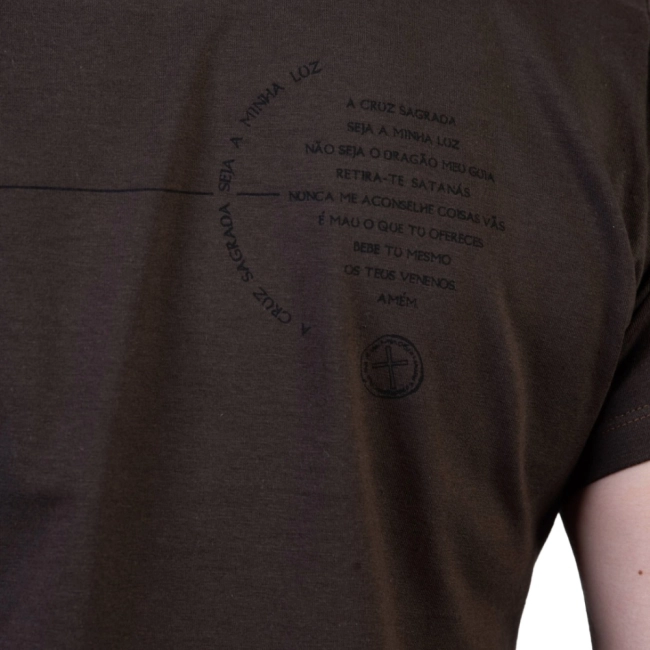 Baby Look Medalha das Duas Cruzes - Cacau Baby Look Medalha das Duas Cruzes - Cacau