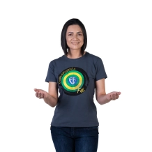 Baby Look Meu Escudo é a Fé - Chumbo Baby Look Meu Escudo é a Fé - Chumbo