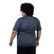 Baby Look Plus Size Meu Escudo é a Fé - Chumbo