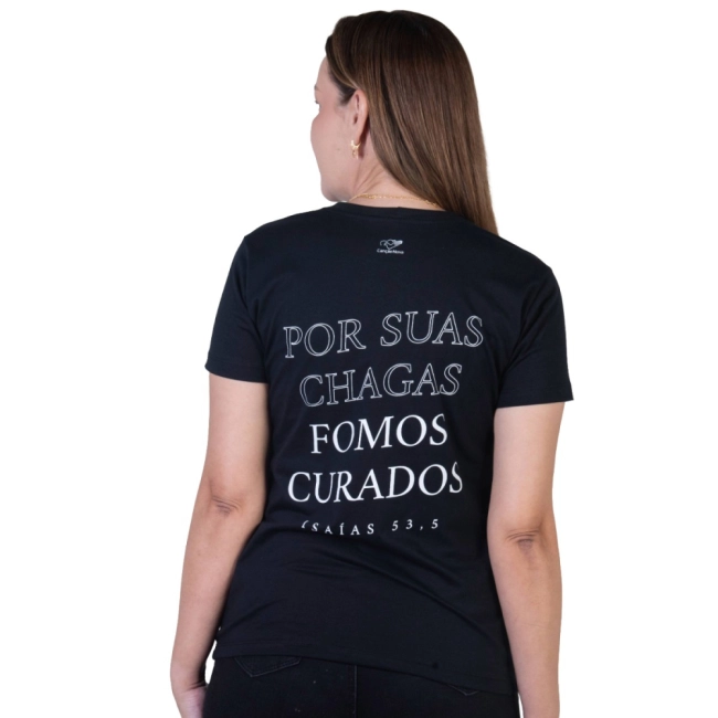 Baby Look Por Suas Chagas Fomos Curados (Semana Santa) Baby Look Por Suas Chagas Fomos Curados (Semana Santa)