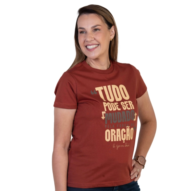 Baby Look Tudo Pode Ser Mudado Pela Força da Oração - Padre Jonas Abib Baby Look Tudo Pode Ser Mudado Pela Força da Oração - Padre Jonas Abib