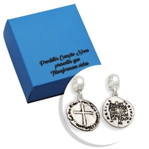 Berloque de Prata 990 Medalha das Duas Cruzes Berloque de Prata 990 Medalha das Duas Cruzes