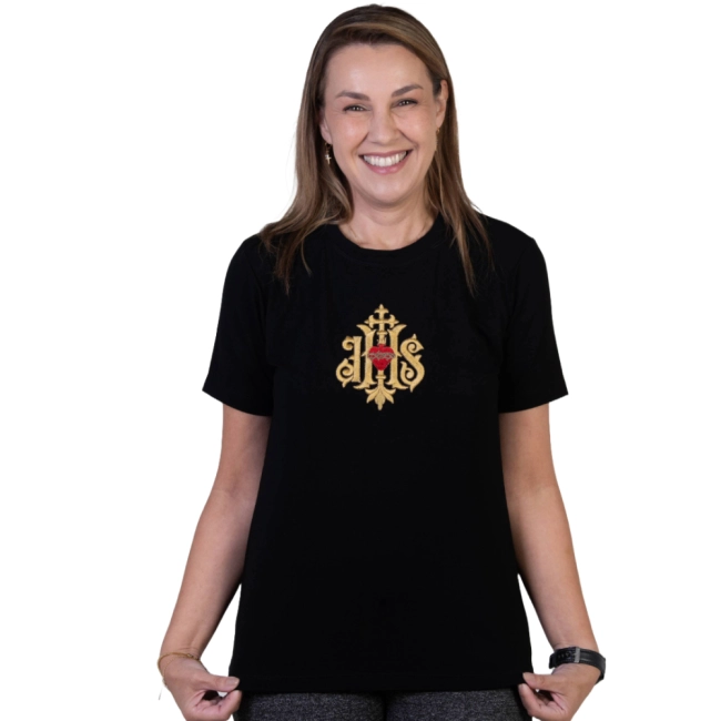 Blusa Bordada Sagrado Coração de Jesus
