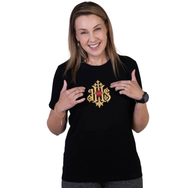 Blusa Bordada Sagrado Coração de Jesus