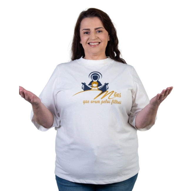 Blusa Plus Size Mães que Oram pelos Filhos Blusa Plus Size Mães que Oram pelos Filhos