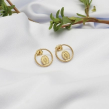 Brinco Arco com Nossa Senhora das Graças Brinco Arco com Nossa Senhora das Graças