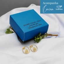 Brinco Arco com Nossa Senhora das Graças Brinco Arco com Nossa Senhora das Graças