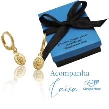 Brinco de Argola Nossa Senhora das Graças - Semijoia Brinco de Argola Nossa Senhora das Graças - Semijoia