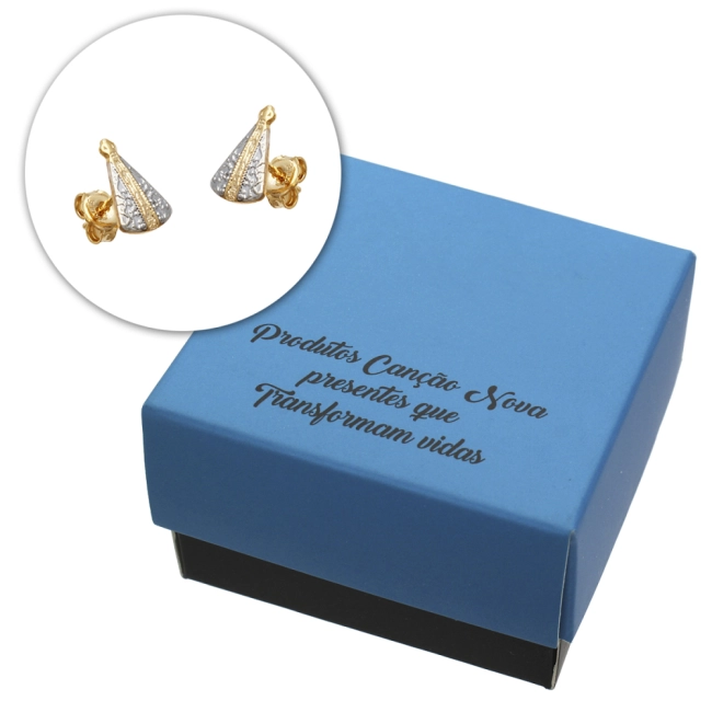Brinco Nossa Senhora Aparecida - Semijoia
