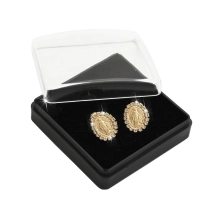 Brinco Nossa Senhora das Graças com Strass - Semijoia Brinco Nossa Senhora das Graças com Strass - Semijoia