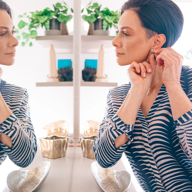 Brinco Prata Nossa Senhora Aparecida 12 mm