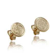 Brinco São Bento e Cruz - Dourado Brinco São Bento e Cruz - Dourado