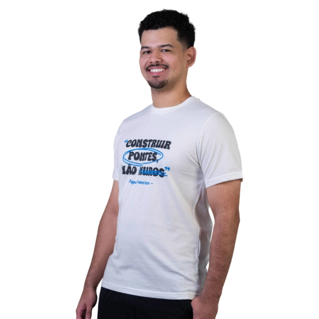 Camiseta Construir Pontes, Não Muros - Papa Francisco