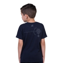 Camiseta Infantil Medalha das Duas Cruzes - Azul Marinho Camiseta Infantil Medalha das Duas Cruzes - Azul Marinho