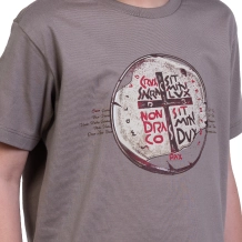 Camiseta Infantil Medalha das Duas Cruzes Cinza Pedra Camiseta Infantil Medalha das Duas Cruzes Cinza Pedra