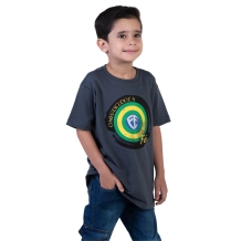 Camiseta Infantil Meu Escudo é a Fé - Chumbo Camiseta Infantil Meu Escudo é a Fé - Chumbo