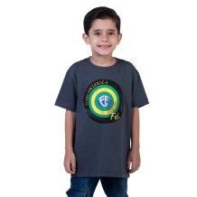 Camiseta Infantil Meu Escudo é a Fé - Chumbo