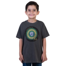 Camiseta Infantil Meu Escudo é a Fé - Cinza Estonada Camiseta Infantil Meu Escudo é a Fé - Cinza Estonada