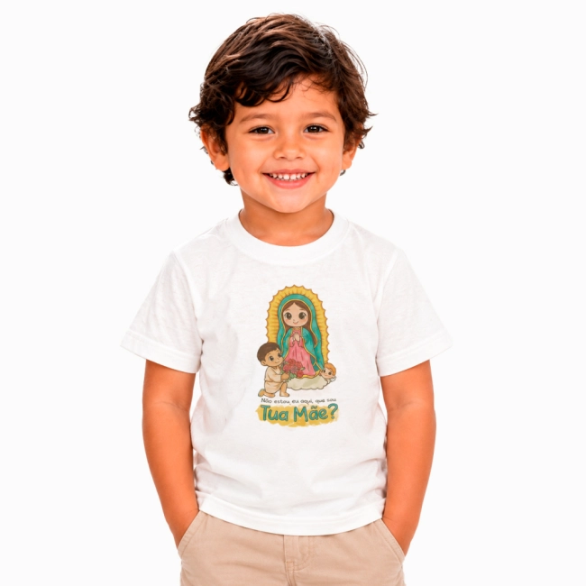 Camiseta Infantil Nossa Senhora de Guadalupe Camiseta Infantil Nossa Senhora de Guadalupe